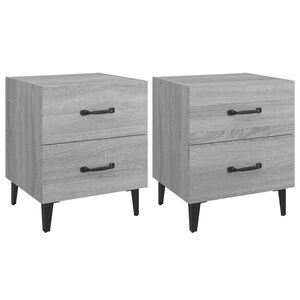 vidaXL Bedside Cabinets 2 pcs Grey Sonoma 40x35x47.5 cm