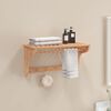 vidaXL Towel Rack 60x30x35 cm Solid Wood Walnut