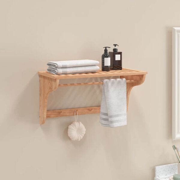 vidaXL Towel Rack 60x30x35 cm Solid Wood Walnut