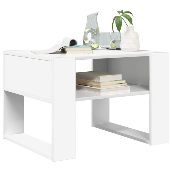 vidaXL Coffee Table with Storage White 66 x 53 x 45 cm Engineered Wood