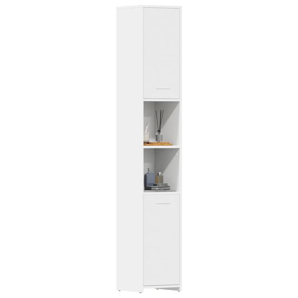 vidaXL Bathroom Cabinet White 30x30x183.5 cm Engineered Wood
