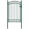 vidaXL Fence Gate Emmen with Arched Top Steel 100x106 cm Green