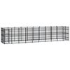 vidaXL Outdoor Dog Kennel Steel 18,43 m&sup2;