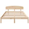 vidaXL Bed Frame with Headboard Natural 150 x 200 cm Solid Pine Wood