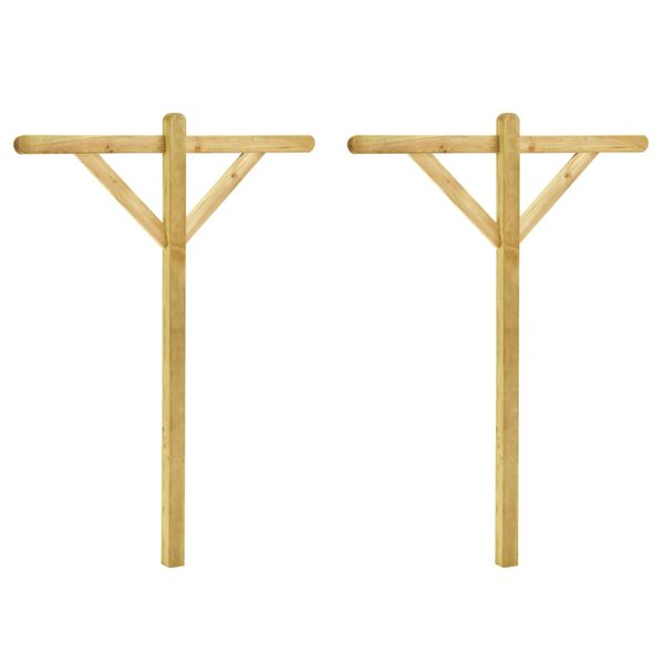 vidaXL Laundry Racks 2 pcs 120x170 cm Impregnated Pinewood