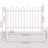 vidaXL Garden Fence Grey 1.7 x 1 m Powder-coated Steel