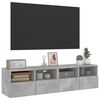 vidaXL TV Wall Cabinets 2 pcs Concrete Grey 60x30x30 cm Engineered Wood