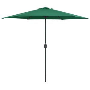 vidaXL Garden Parasol with Aluminium Pole 270x246 cm Green