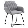 vidaXL Dining Chairs 2 pcs Light Grey Fabric
