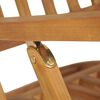 vidaXL Deck Chair with Footrest Solid Teak Wood