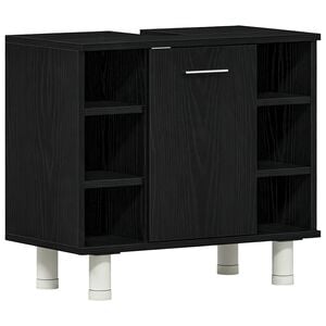 vidaXL Bathroom Cabinet Black Oak 60 x 32 x 54 cm Engineered Wood