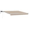 vidaXL Retractable Awning Manual Beige 350 x 250 cm Fabric and Steel