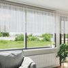vidaXL Lace Curtain with Curtains Floral White 80 x 750 cm Polyester