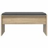 vidaXL Hall Bench with Cushion Sonoma Oak 83 x 38 x 40 cm