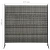 vidaXL Room Divider Poly Rattan Anthracite 175x180 cm