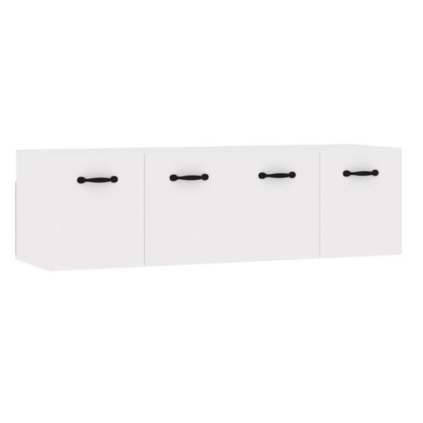 vidaXL Wall Cabinets 2 pcs High Gloss White 80x36.5x35 cm Engineered Wood