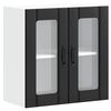 vidaXL Kitchen Wall Cabinet with Glass Door "Lucca" Black