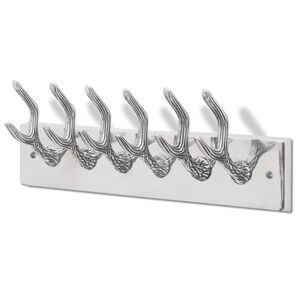 vidaXL Aluminium Wardrobe Hook Coat Rack Hat/Tie Hanger Silver