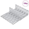 vidaXL Anti Tip Bracket 1268 Silver 74.5 x 15 x 32 mm Iron