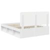 vidaXL Bed Frame with Headboard White 150 x 200 cm Solid Pine Wood