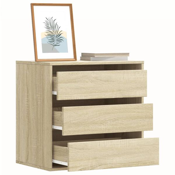 vidaXL Corner Chest of Drawers Sonoma Oak 60x41x58 cm Engineered Wood
