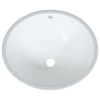 vidaXL Bathroom Sink White 47x39x21 cm Oval Ceramic