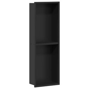 vidaXL Shower Niche Black 60 x 20 x 9.5 cm Stainless Steel