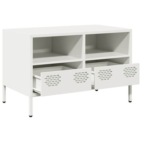 vidaXL TV Cabinet White 68x39x43.5 cm Cold-rolled Steel