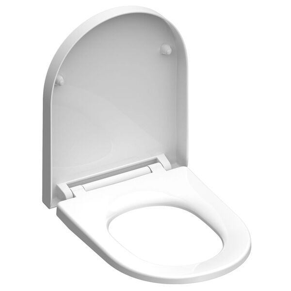 SCH&Uuml;TTE Duroplast Toilet Seat WHITE D-shape
