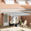 vidaXL Retractable Awning Anthracite and White 4x3 m Fabric&Aluminium