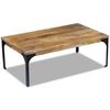 vidaXL Coffee Table | Natural | Mango Wood and Steel | 100x60x35 cm | Durable