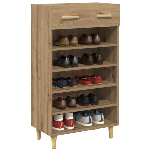 vidaXL Shoe Cabinet Artisian Oak 60 x 35 x 105 cm Engineered Wood