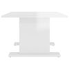 vidaXL Coffee Table High Gloss White 103.5x60x40 cm Engineered Wood