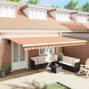 vidaXL Retractable Awning Yellow and Orange 500 x 300 cm