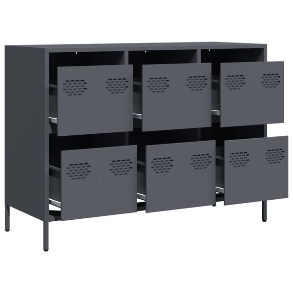 vidaXL Sideboard&nbsp;Anthracite 101.5x39x73.5 cm Cold-rolled Steel