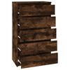 vidaXL Drawer Cabinet Smoked Oak 60x36x103 cm Engineered Wood