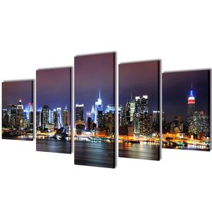 vidaXL Canvas Painting | Colourful | Wood frame and waterproof canvas