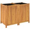 vidaXL Garden Planter with Liner 100x50x75 cm Solid Wood Acacia