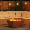vidaXL Fire Pit Brown 80 x 80 x 40 cm Weathering Steel