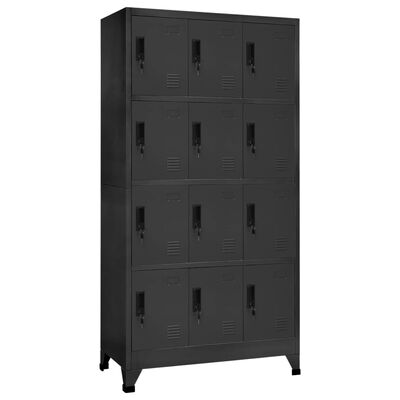 vidaXL Locker Cabinet Anthracite 90x45x180 cm Steel