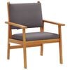 vidaXL Garden Chair with Cushion 2 pcs Anthracite Solid Acacia Wood