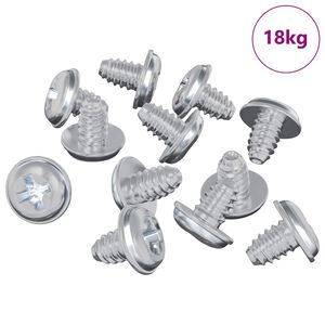 vidaXL Lock Screws Plain 19149 pcs Silver Iron