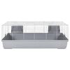 vidaXL Small Animal Cage Grey 118x59x46 cm Polypropylene and Metal
