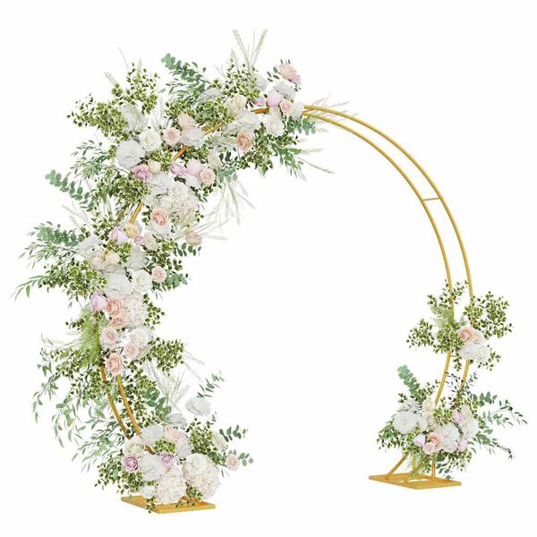 vidaXL Wedding Arch Gold 220 x 45 x 200 cm Steel