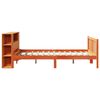 vidaXL Bookcase Bed without Mattress Wax Brown 160x200 cm Solid Wood Pine