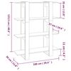 vidaXL Book Cabinet/Room Divider Sonoma Oak 100x30x123.5 cm