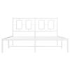 vidaXL Metal Bed Frame without Mattress with Headboard White 140x200cm