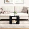 vidaXL Coffee Table Black Oak 40 x 40 x 30 cm Engineered Wood