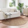 vidaXL Area Rugs Round Moire HUARTE Natural &Oslash; 200 CM Polyester