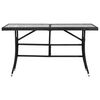 vidaXL Garden Table Black 140x80x74 cm Poly Rattan